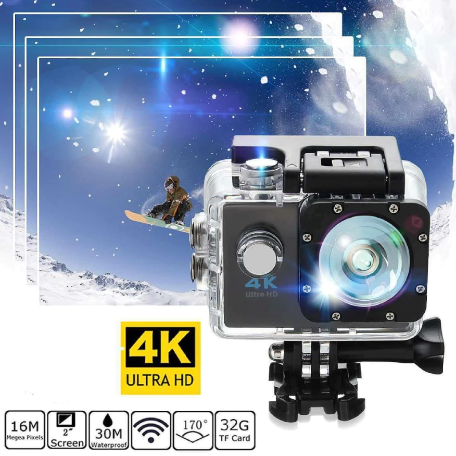 4K ULTRA HD wifi-s sport kamera 